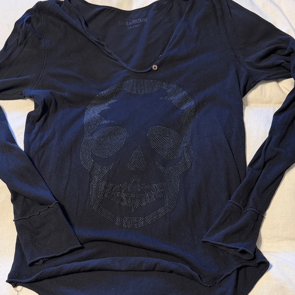 Zadig & Voltaire Black Long Sleeve Tee
